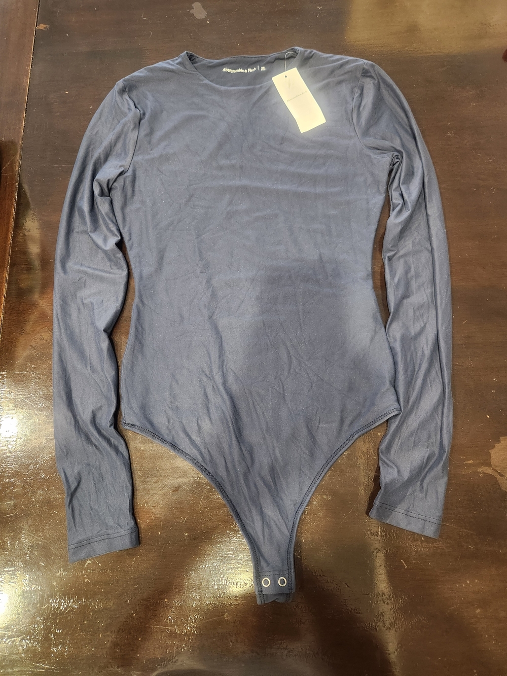 Long Sleeve Navy Women's One-Piece Bodysuit Size extra small